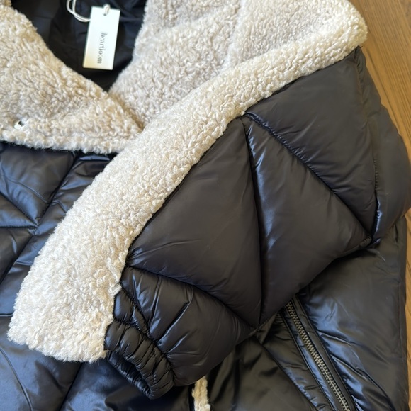 NWT Heartloom Bomber Puffer Jacket Black Size Medium - Picture 6 of 9